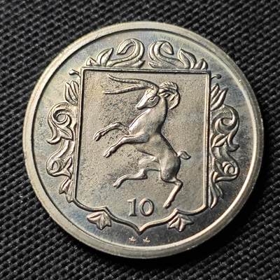 KK钱币收藏小铺  第400期  百期特拍（四拍之四）2月预留时间 周末发货 -   1984马恩岛10便士