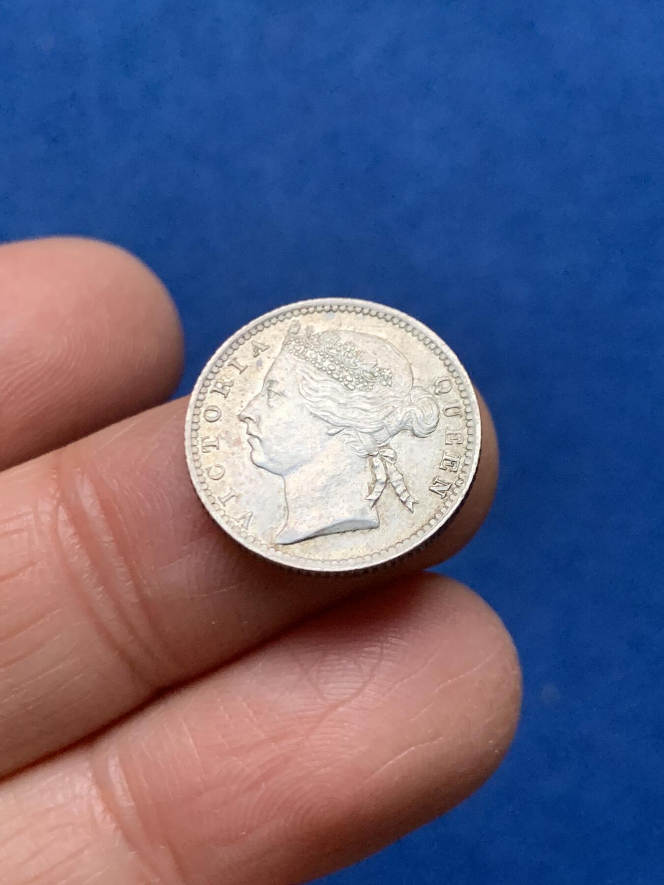 《竞宝斋》第462场 周日，周一，2场连拍 （全场包邮）欢迎送拍 英属海峡殖民地1899年10分银币