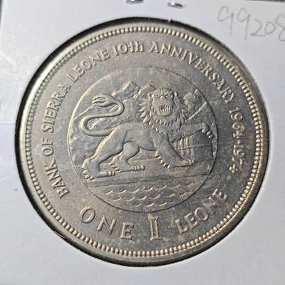 KK钱币收藏小铺  第399期  百期特拍（四拍之三）2月预留时间 周末发货 -  1974塞拉利昂1里昂