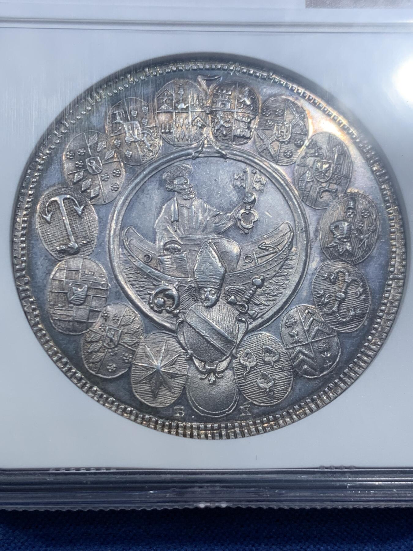 《竞宝斋》第462场 周日，周一，2场连拍 （全场包邮）欢迎送拍 NGC MS63 雷根斯堡主教区 1787BK 缺位泰勒大银 稀少单年 极致工艺 不二之选