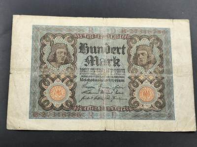 1月25日徽章钱币专场 - 德国100马克纸币