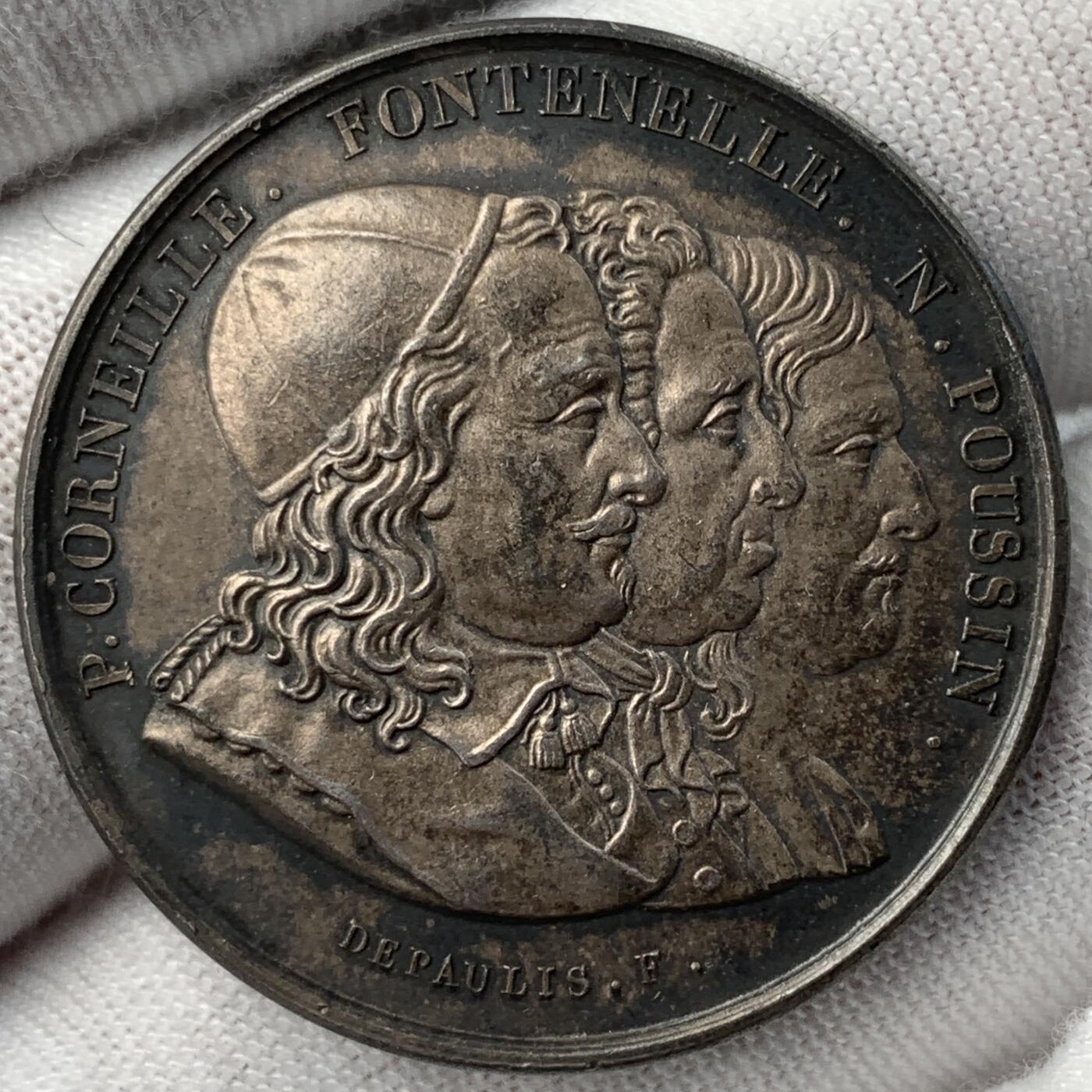 掌中浮雕-藏着的欧洲第051场 法国鲁昂皇家学院银章，32.7mm，15.72g