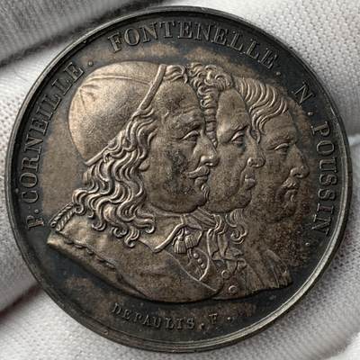 掌中浮雕-藏着的欧洲第051场 - 法国鲁昂皇家学院银章，32.7mm，15.72g