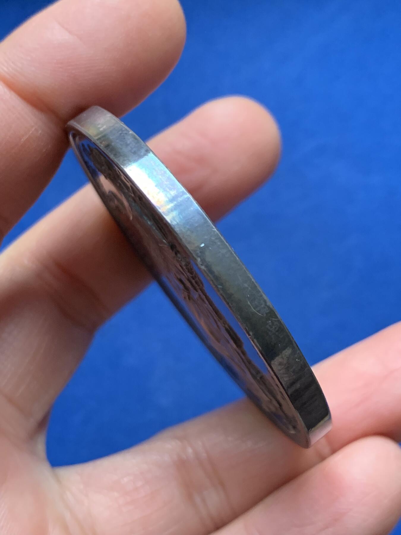 《竞宝斋》第462场 周日，周一，2场连拍 （全场包邮）欢迎送拍 瑞士1861年日内瓦音乐学院大银章 光边 79.4克 53mm