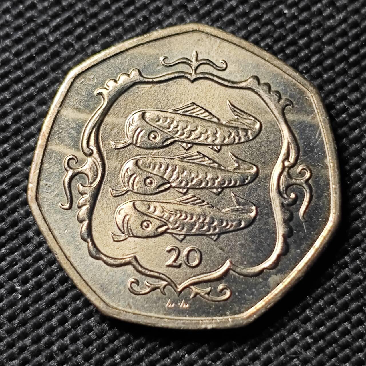 KK钱币收藏小铺  第400期  百期特拍（四拍之四）2月预留时间 周末发货   1984马恩岛20便士