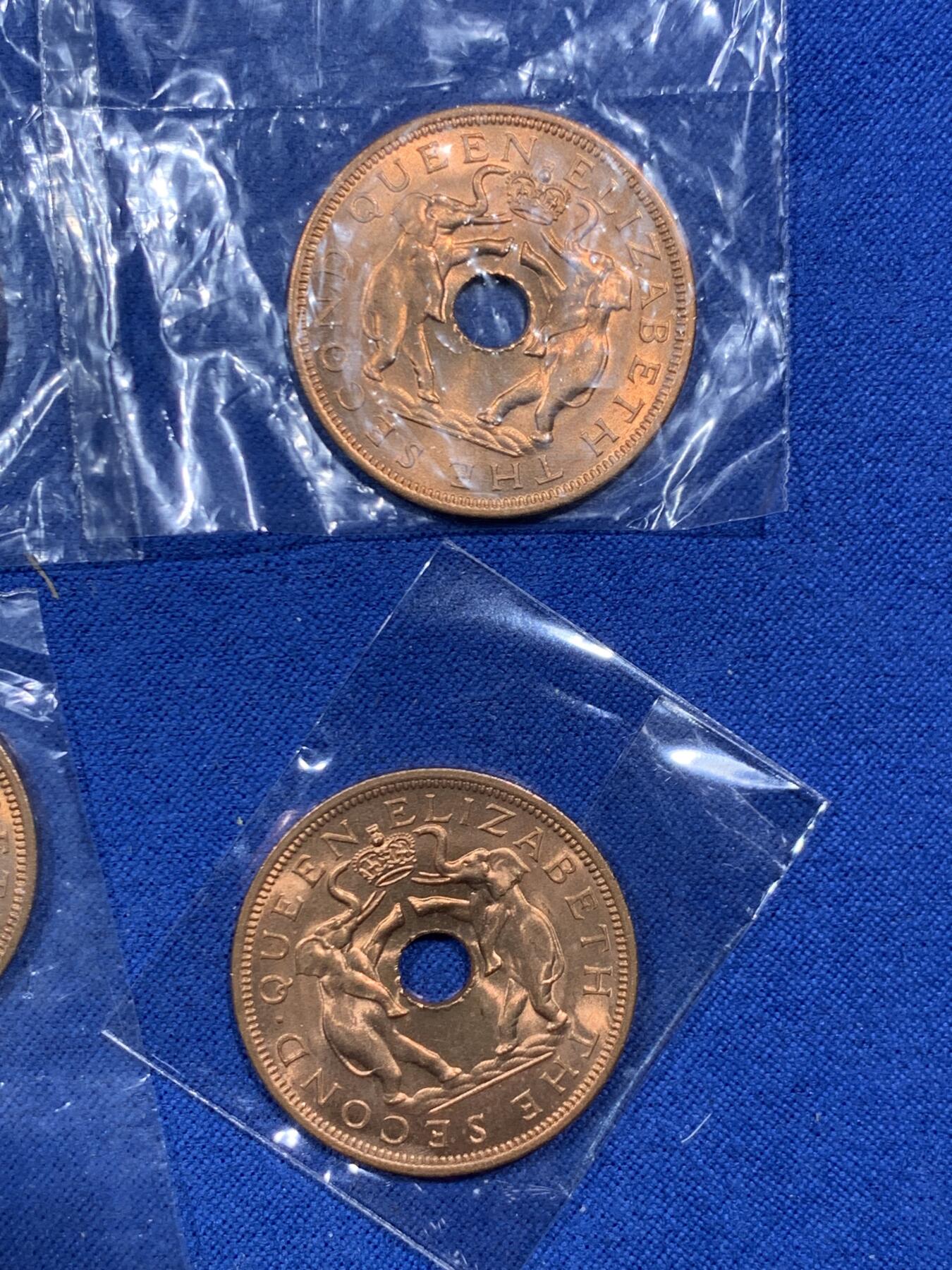 《竞宝斋》第462场 周日，周一，2场连拍 （全场包邮）欢迎送拍 四枚一组 原卷拆尼亚萨兰铜币