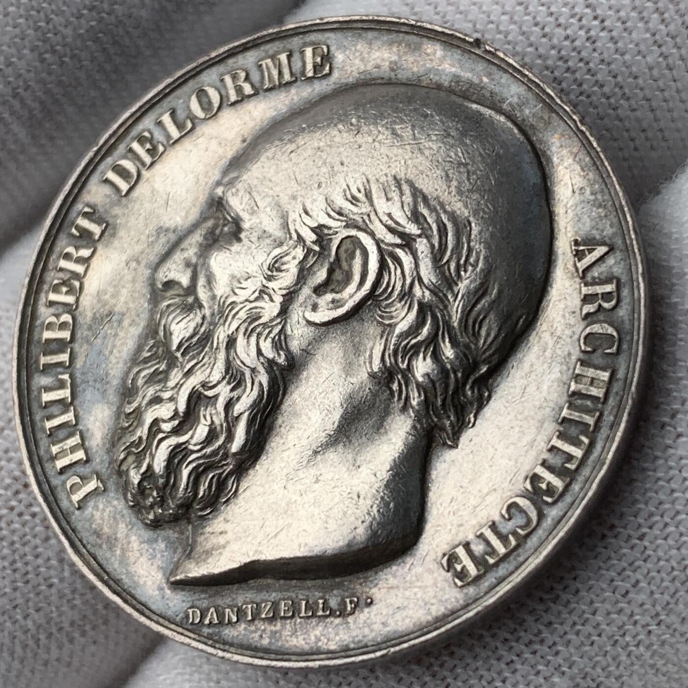 掌中浮雕-藏着的欧洲第051场 法国里昂建筑师协会银章，30mm，15.19g