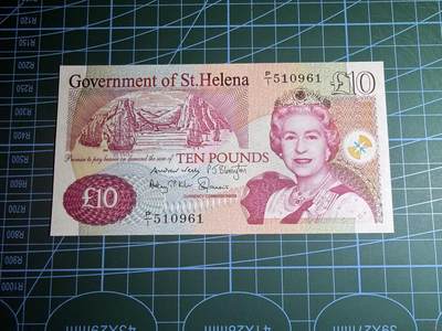 【炜奕收藏】，第五十八期，英属第三场 - 2012年圣赫勒拿10镑，UNC品相，号码无347