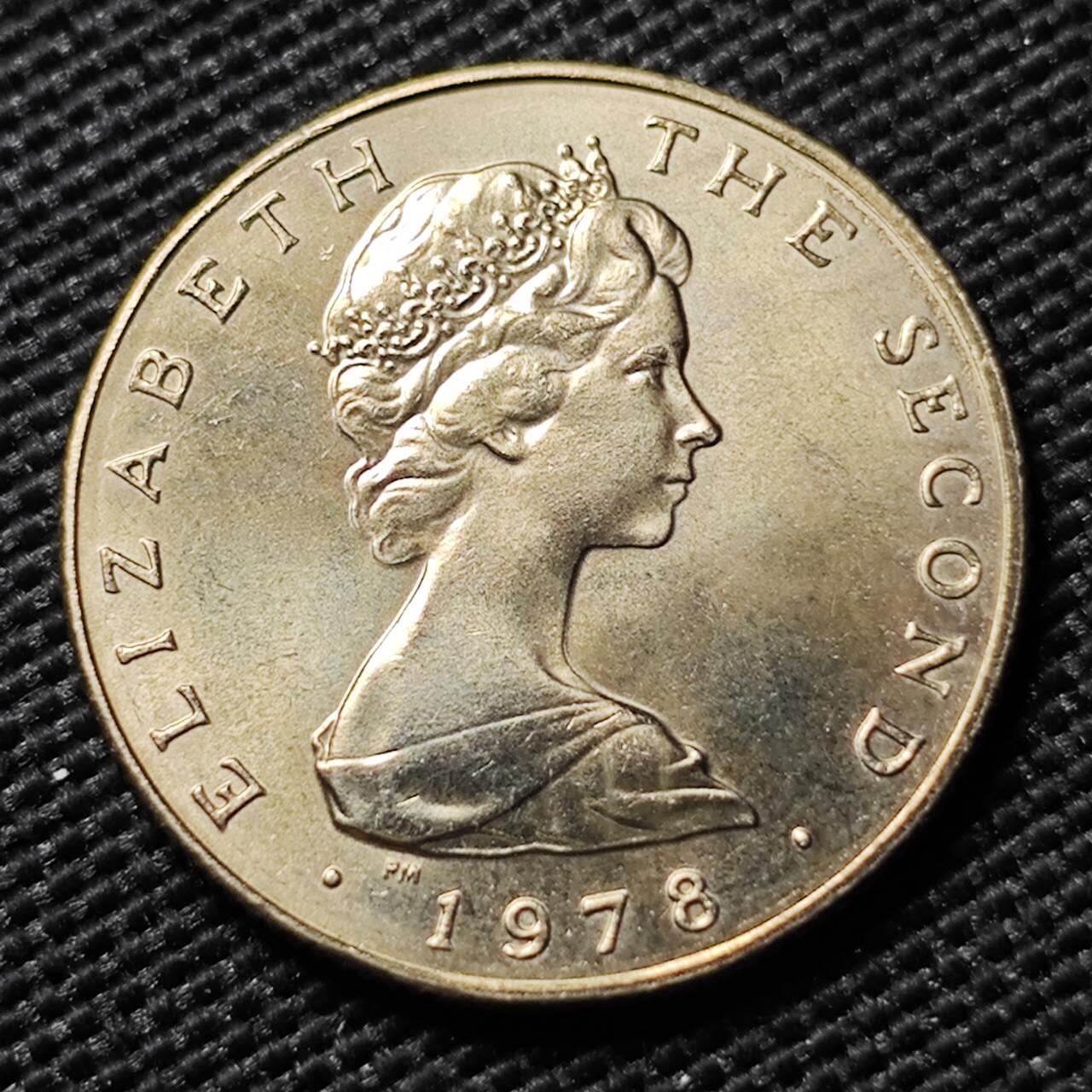 KK钱币收藏小铺  第400期  百期特拍（四拍之四）2月预留时间 周末发货  1978马恩岛1镑 好品