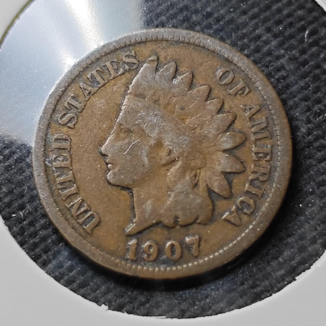 KK钱币收藏小铺  第389期  2月预留时间 周末发货  1907美国1分铜币