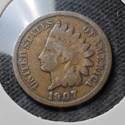 KK钱币收藏小铺  第389期  2月预留时间 周末发货 -  1907美国1分铜币