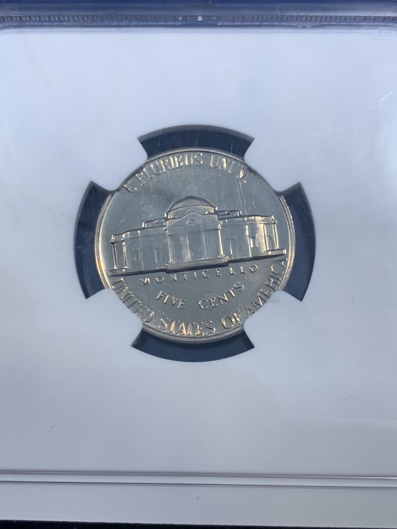 《竞宝斋》第462场 周日，周一，2场连拍 （全场包邮）欢迎送拍 NGC PF66 美国1961年杰克逊5美分镍币，少见早期精制版本，高分