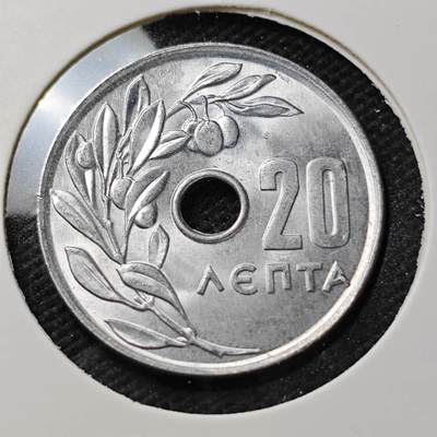 KK钱币收藏小铺  第389期  2月预留时间 周末发货 -  希腊20雷普塔 好品