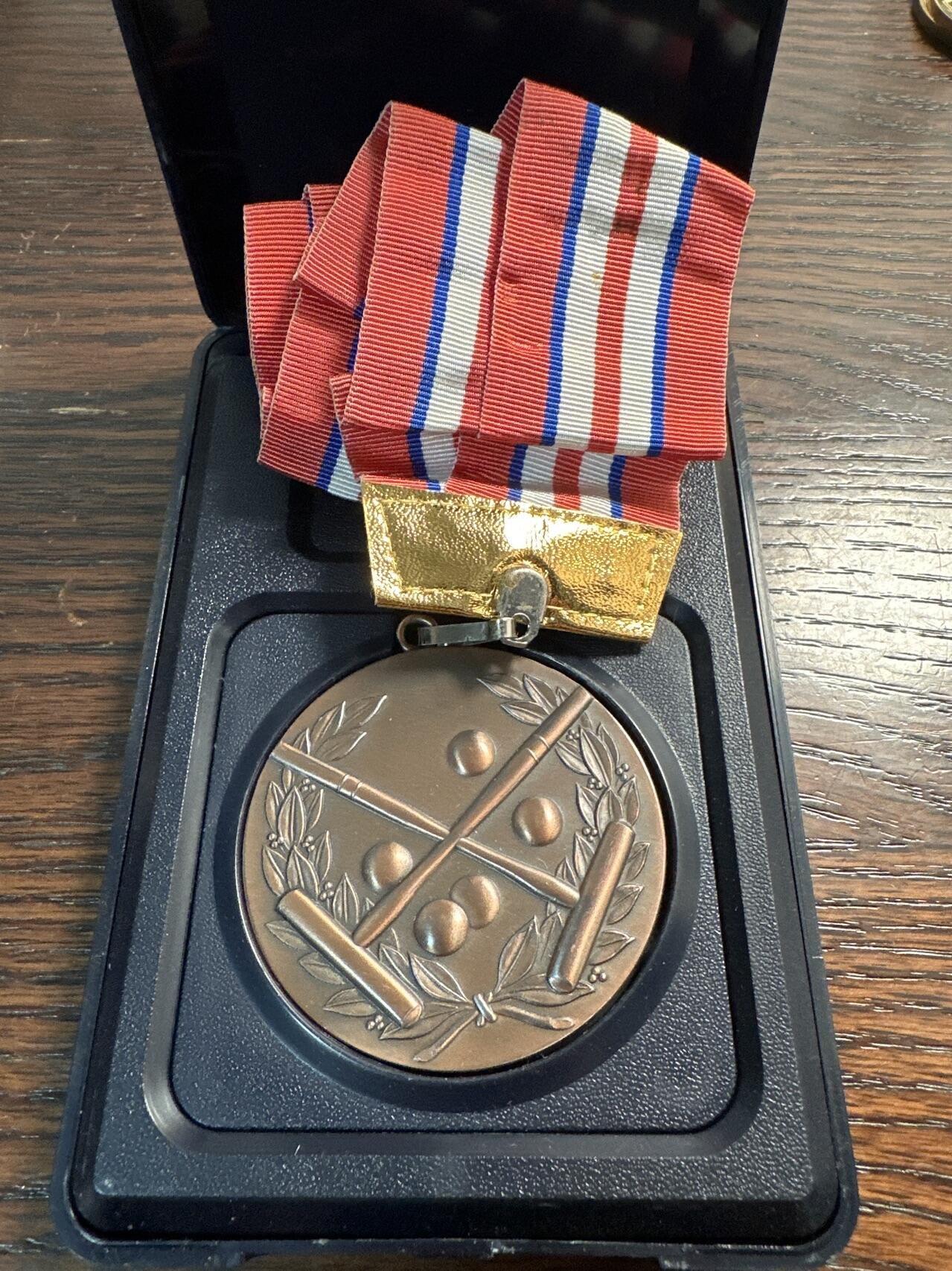 蒂克钱币-第57场 日本章 企业章拍卖  日本 门球比赛铜章 60mm 65g