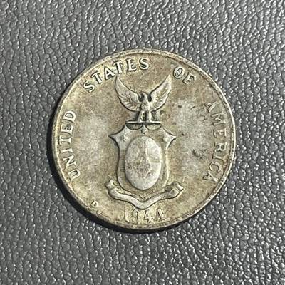 回流0201 - 美占菲律宾1944年10分银币 银价2*75%*24=36元