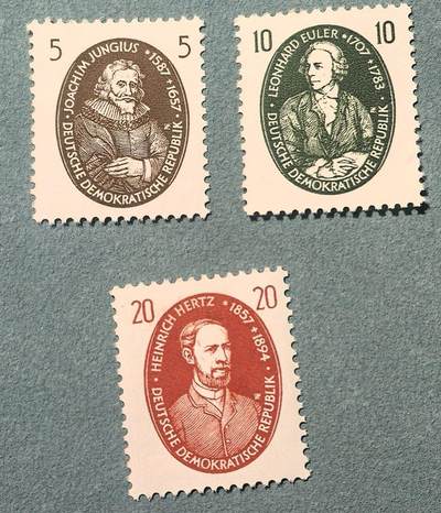 盛世勋华——号角文化勋章邮票专场拍卖第302期 - 东德1957年发行 3全新票 著名科学家