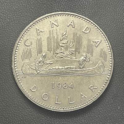 回流0201 - 加拿大1984年1加元 独木舟、北极光