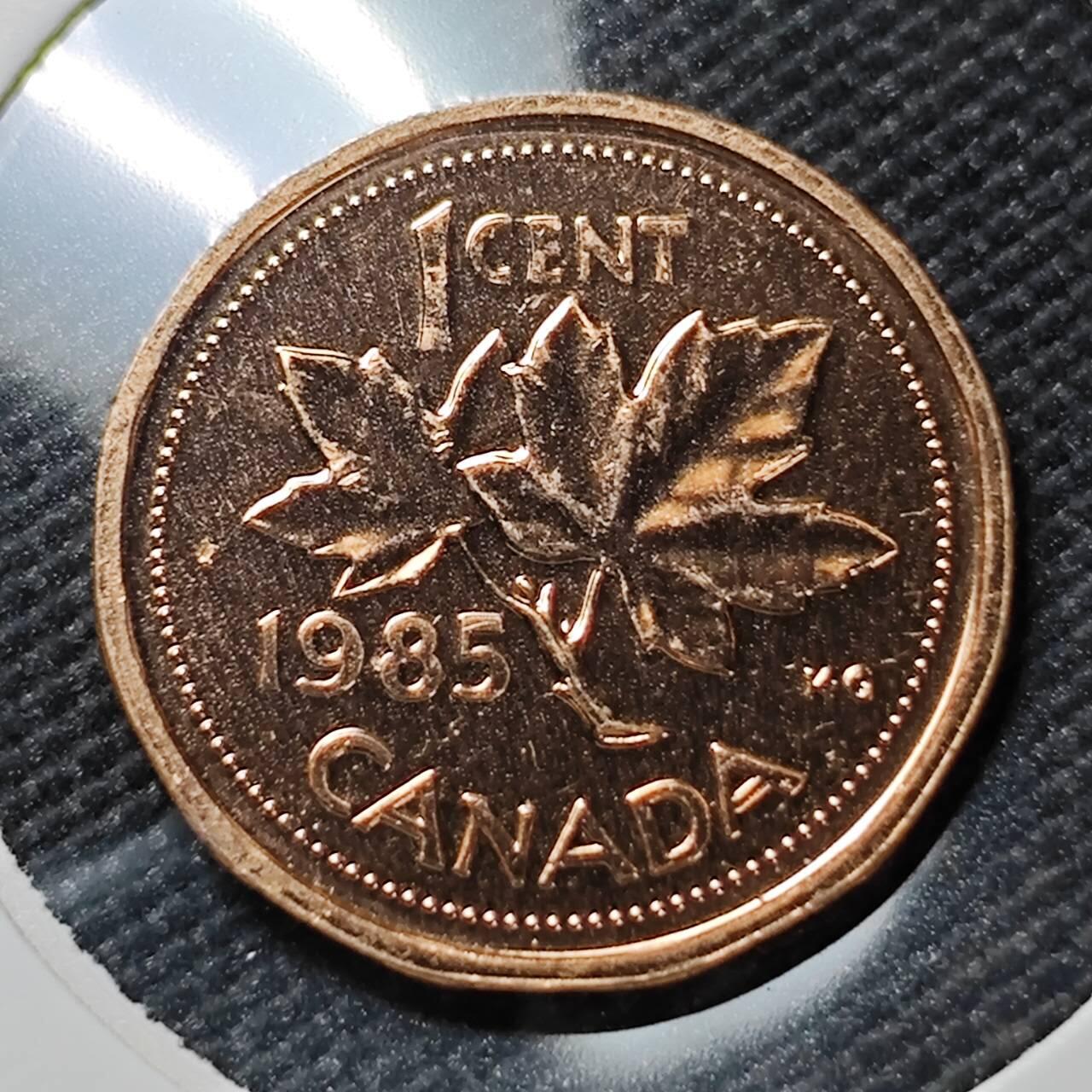 KK钱币收藏小铺  第390期  2月预留时间 周末发货  1985加拿大1分精制币