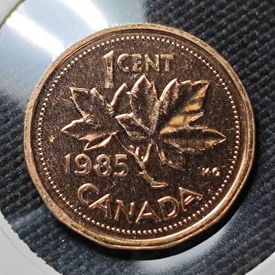 KK钱币收藏小铺  第390期  2月预留时间 周末发货 -  1985加拿大1分精制币