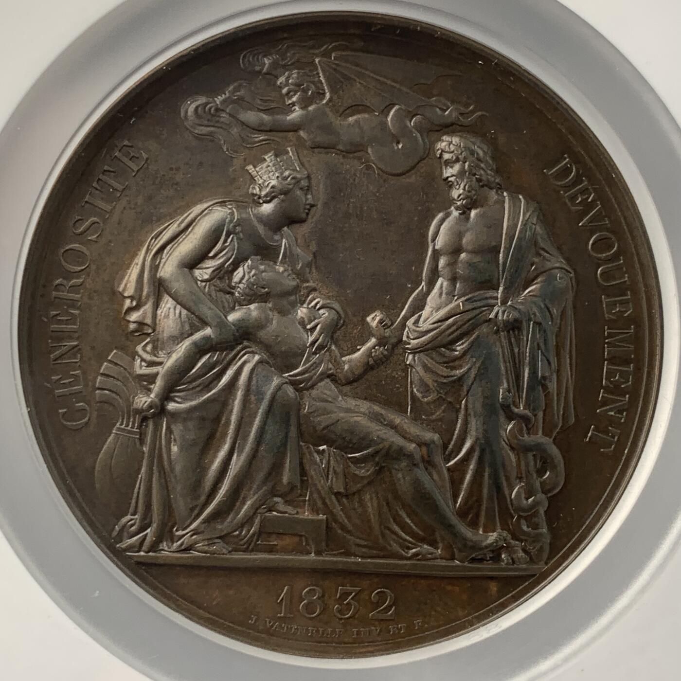 掌中浮雕-藏着的欧洲第051场 1832年法国纪念铜章，68.2mm