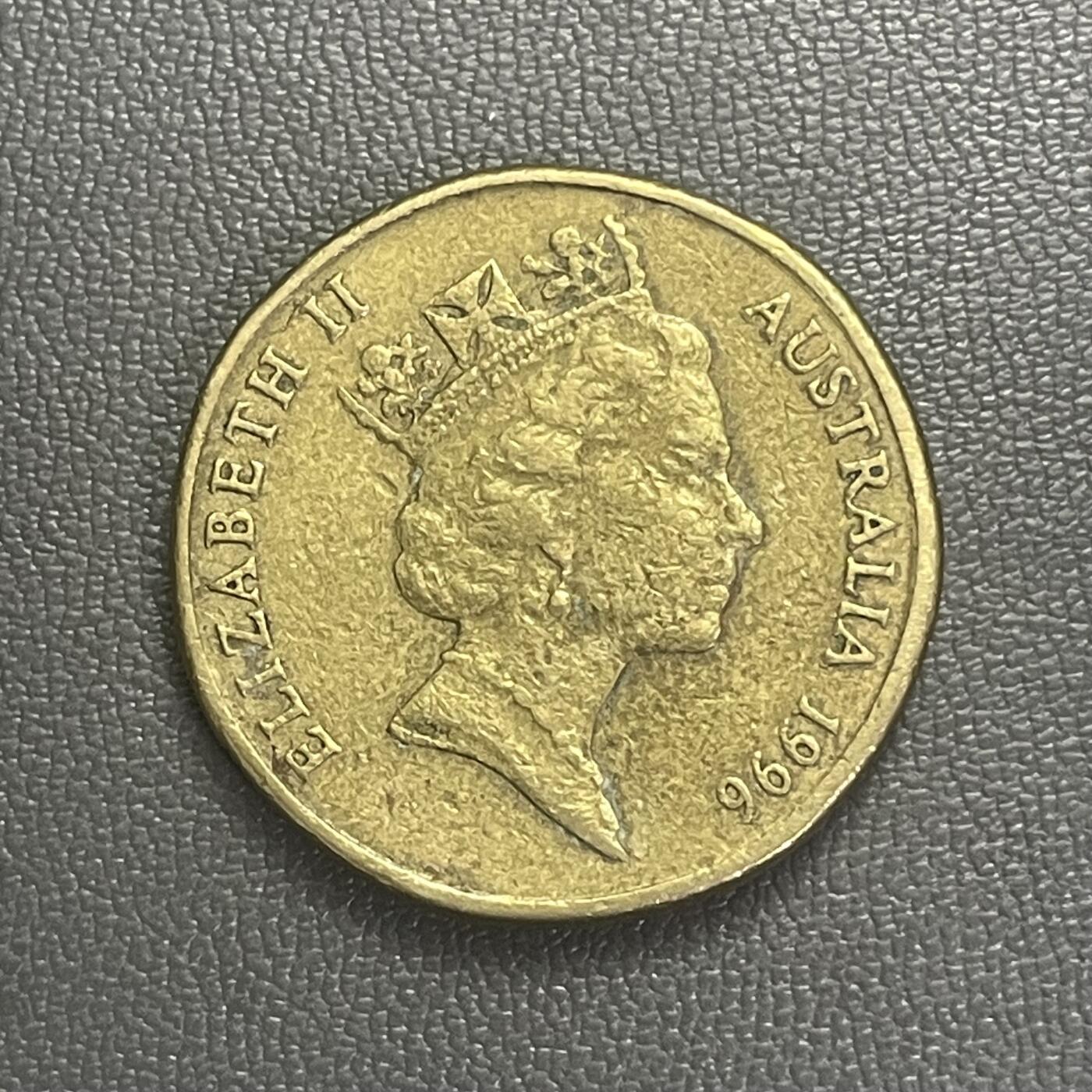 回流0201 澳大利亚1996年1澳元纪念币 国父帕克斯逝世百年