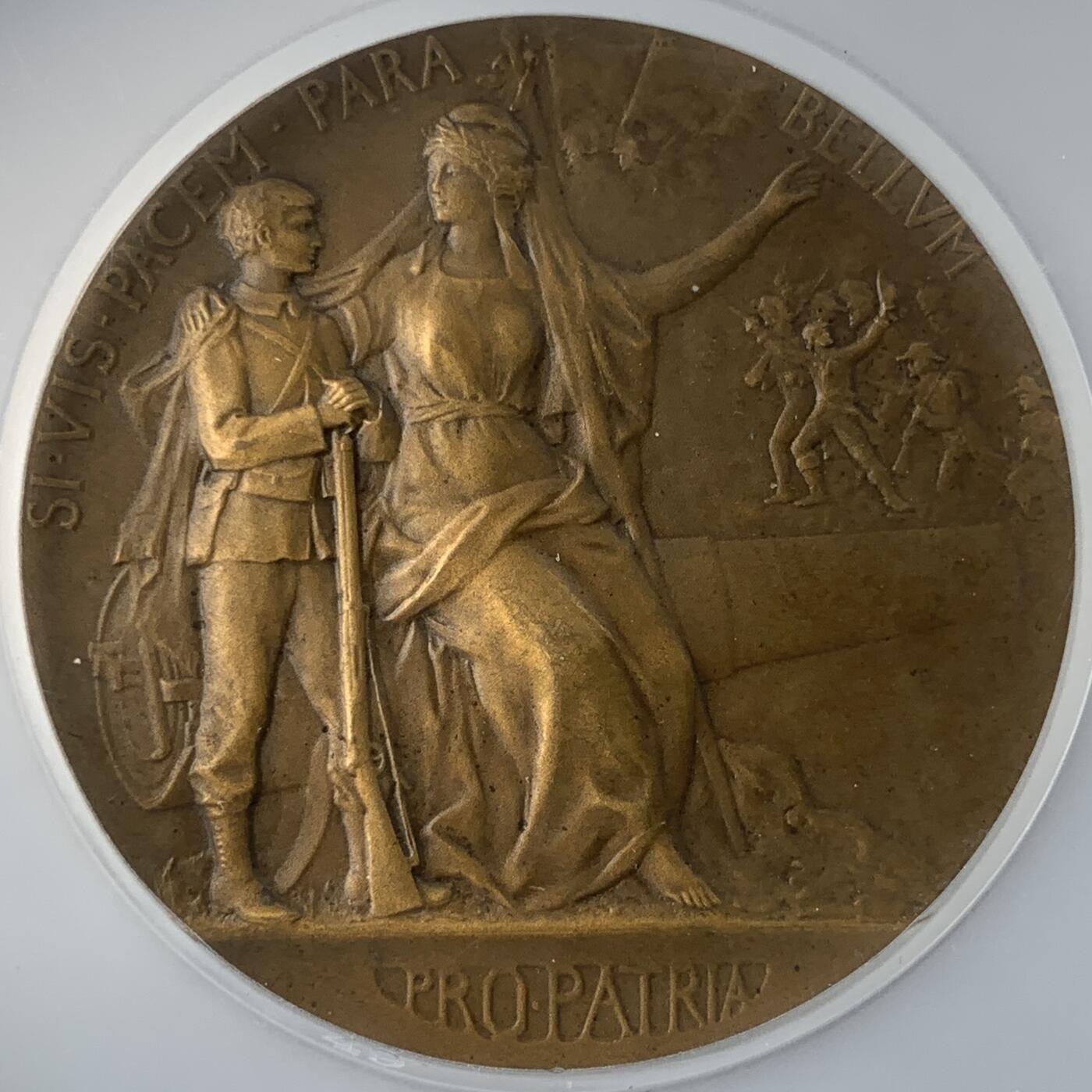 掌中浮雕-藏着的欧洲第051场  法国整军备战纪念铜章，50mm