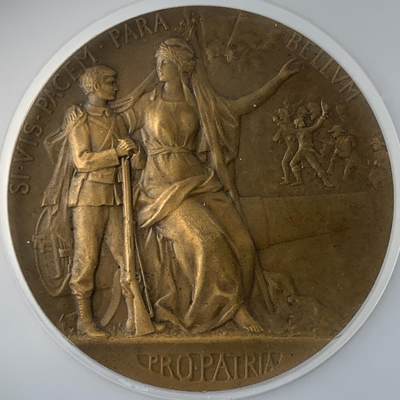 掌中浮雕-藏着的欧洲第051场 -  法国整军备战纪念铜章，50mm