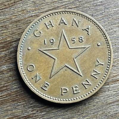 【本场4.12号发货】★第145加场★精品硬币 套币专场 不寄存，200包邮。不满200元，支付5元运费。《接受代拍 代送NGC评级》 - 65【无寄存】1958 加纳 1便士 铜币