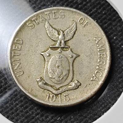 KK钱币收藏小铺  第389期  2月预留时间 周末发货 -  1945美属菲律宾5分