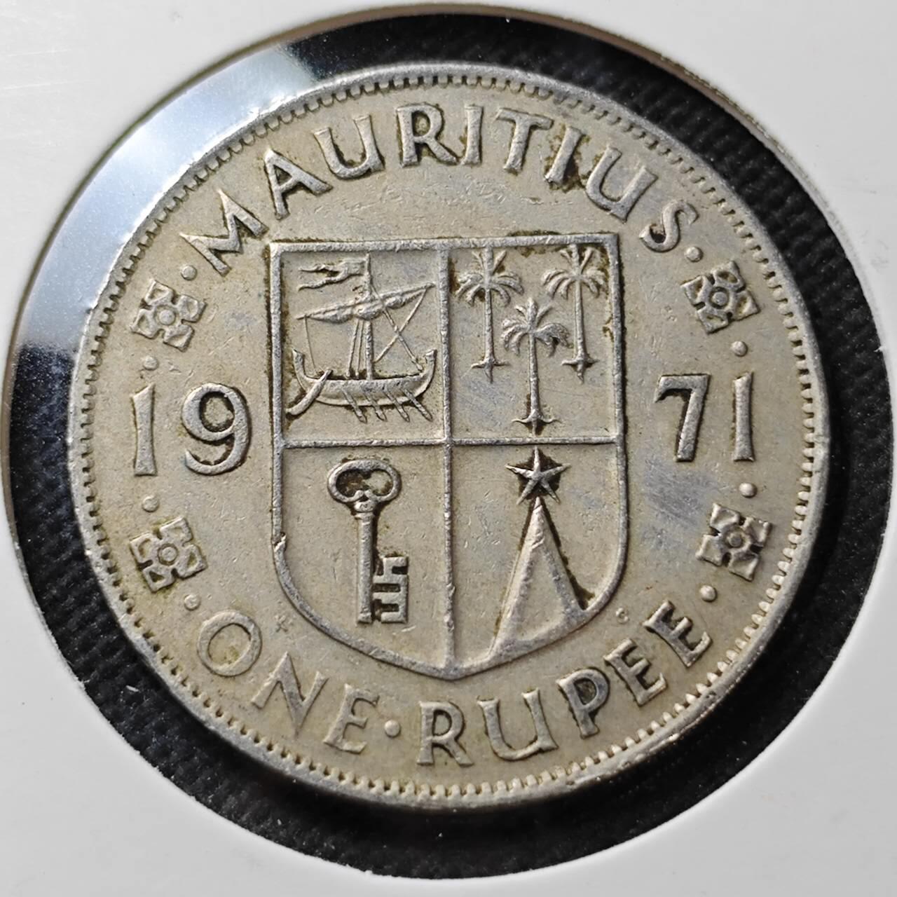 KK钱币收藏小铺  第389期  2月预留时间 周末发货  英属毛里求斯1卢比