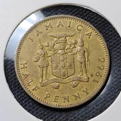 KK钱币收藏小铺  第390期  2月预留时间 周末发货 -  1966英属牙买加半便士铜币