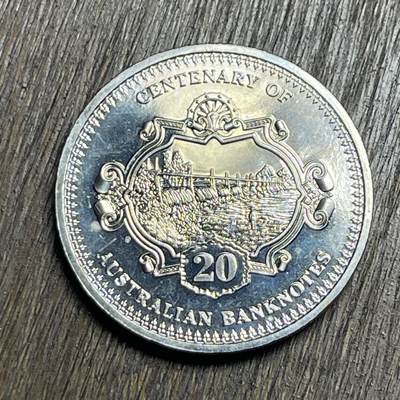 【本场4.12号发货】★第145加场★精品硬币 套币专场 不寄存，200包邮。不满200元，支付5元运费。《接受代拍 代送NGC评级》 - 36【无寄存】unc品相 2013年澳大利亚发行的“澳大利亚纸币发行百年”20分纪念币 镍币