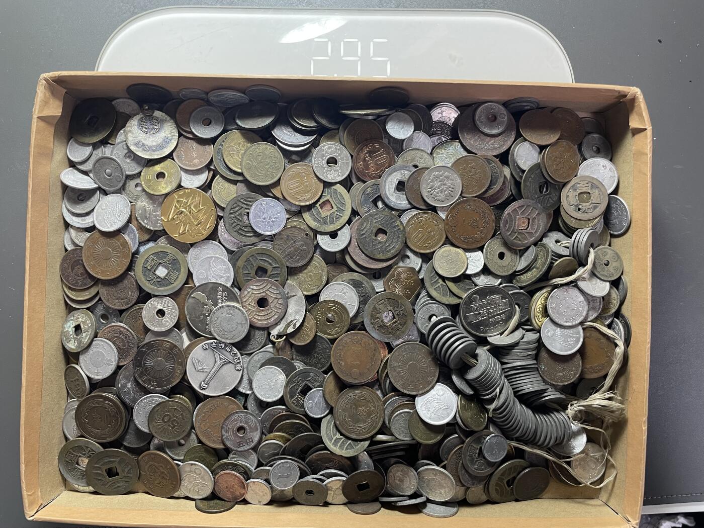 回流0125 日币2.9公斤（5.8斤）烂破币已扔