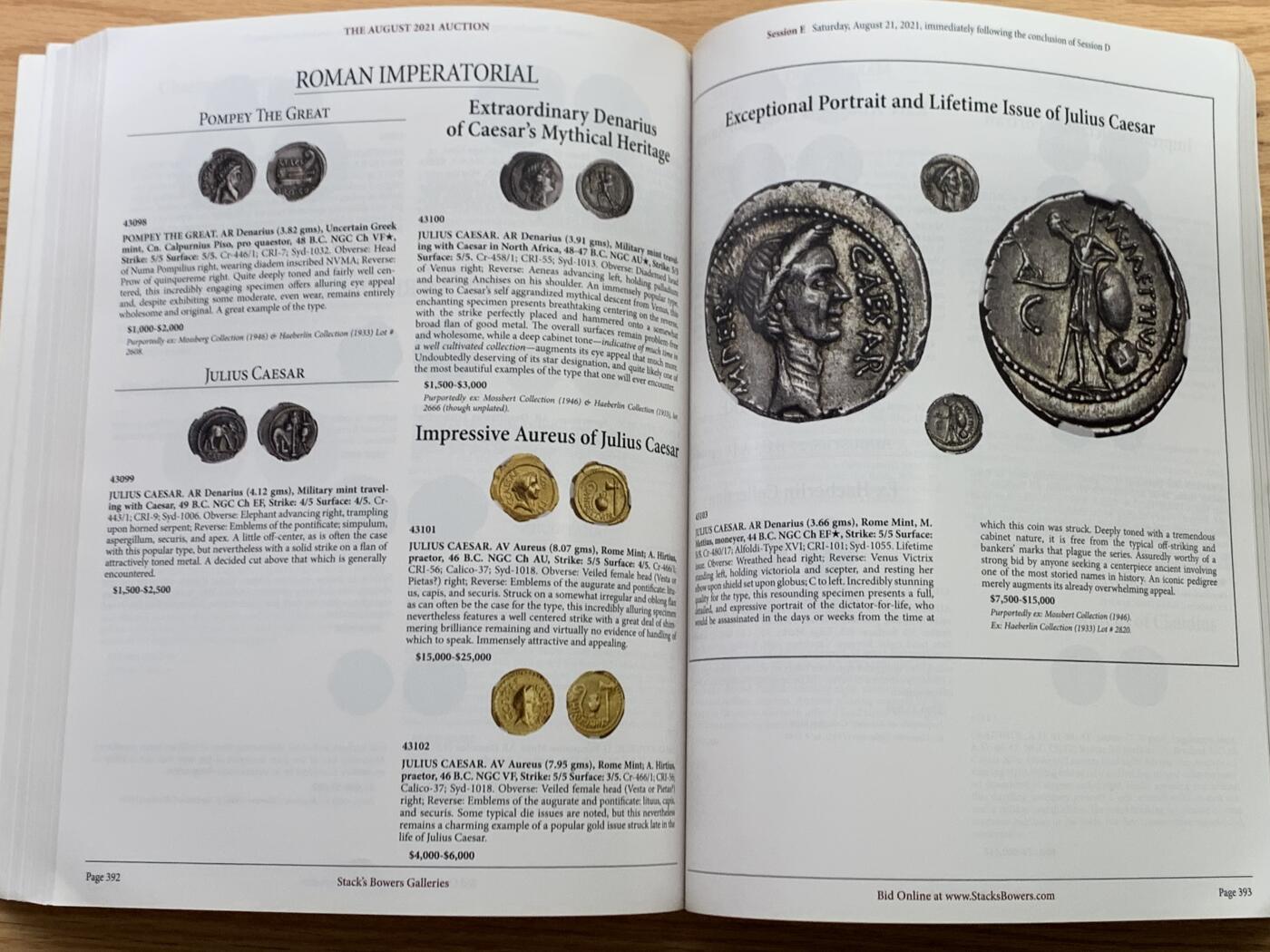 《竞宝斋》第462场 周日，周一，2场连拍 （全场包邮）欢迎送拍 SBP 2021世界钱币拍卖目录 大开本全彩印 厚达576页 重达2公斤