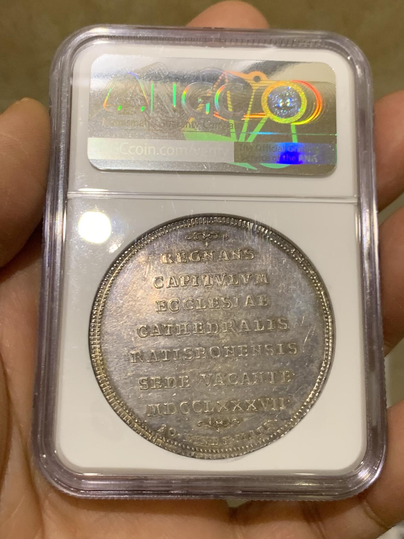 《竞宝斋》第462场 周日，周一，2场连拍 （全场包邮）欢迎送拍 NGC MS63 雷根斯堡主教区 1787BK 缺位泰勒大银 稀少单年 极致工艺 不二之选