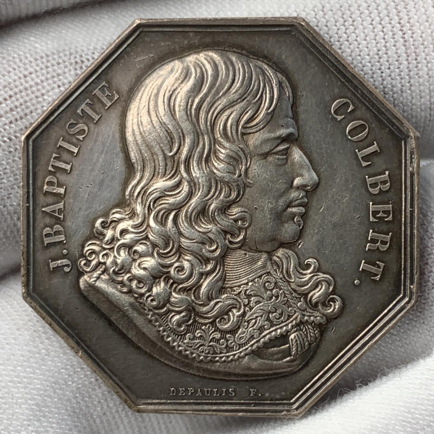 掌中浮雕-藏着的欧洲第051场 法国亚眠商会八角银章，34mm，16.1g