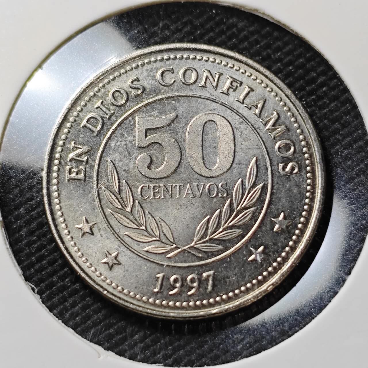 KK钱币收藏小铺  第390期  2月预留时间 周末发货  1997尼加拉瓜50分