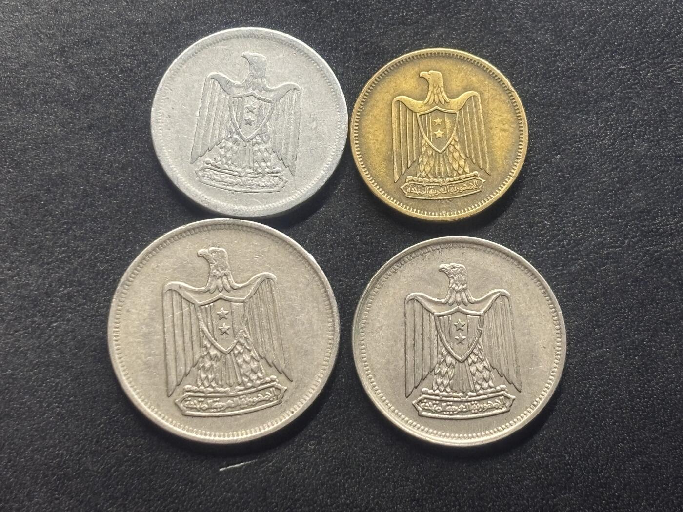 邮泉阁限时拍卖第四十场 非洲专场（硬币在国外。请付邮费6元。） 埃及阿拉伯联合共和国4枚