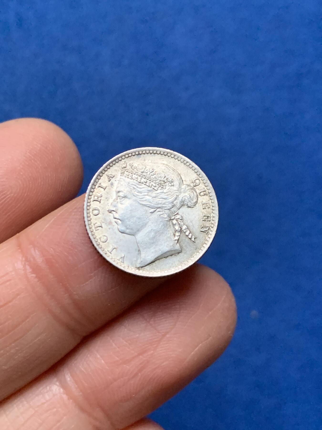 《竞宝斋》第462场 周日，周一，2场连拍 （全场包邮）欢迎送拍 英属海峡殖民地1899年10分银币