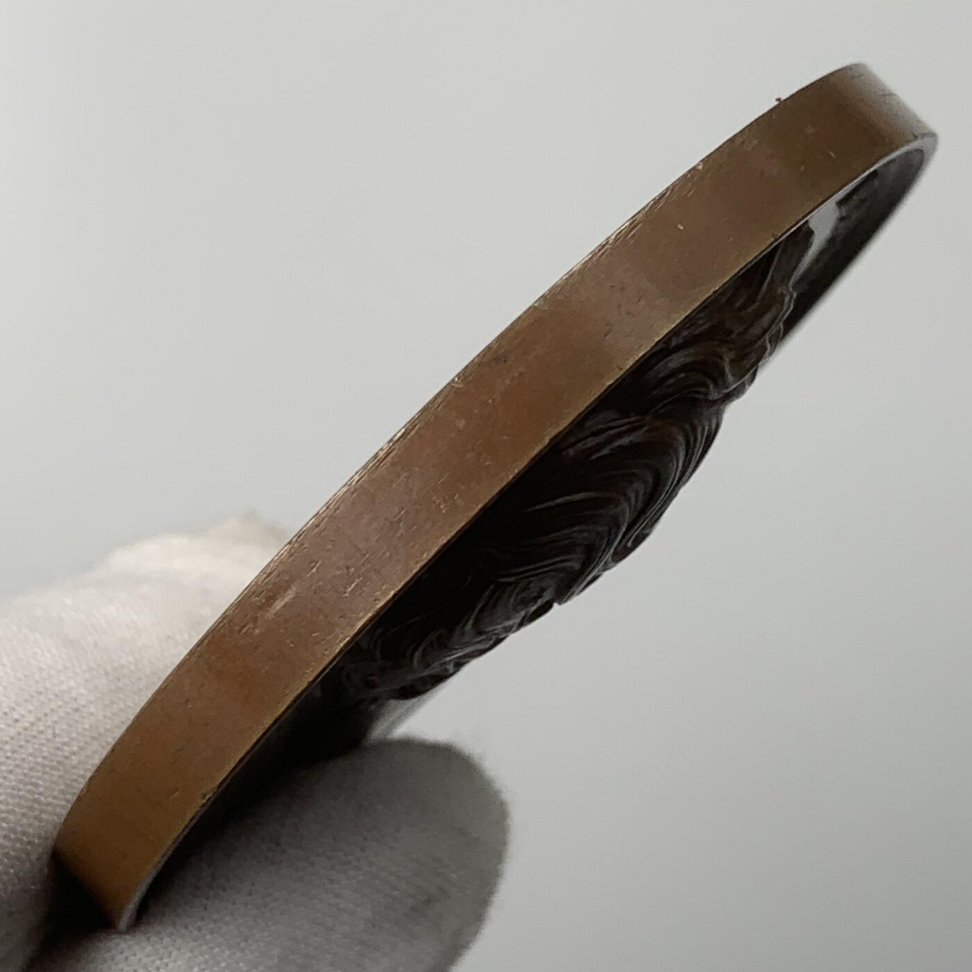 掌中浮雕-藏着的欧洲第051场 1828年普鲁士洪堡自然科学院铜章，63mm