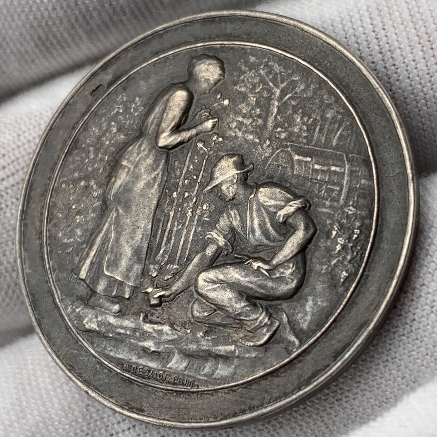 掌中浮雕-藏着的欧洲第051场 法国园艺银章，33.7mm，14.86g