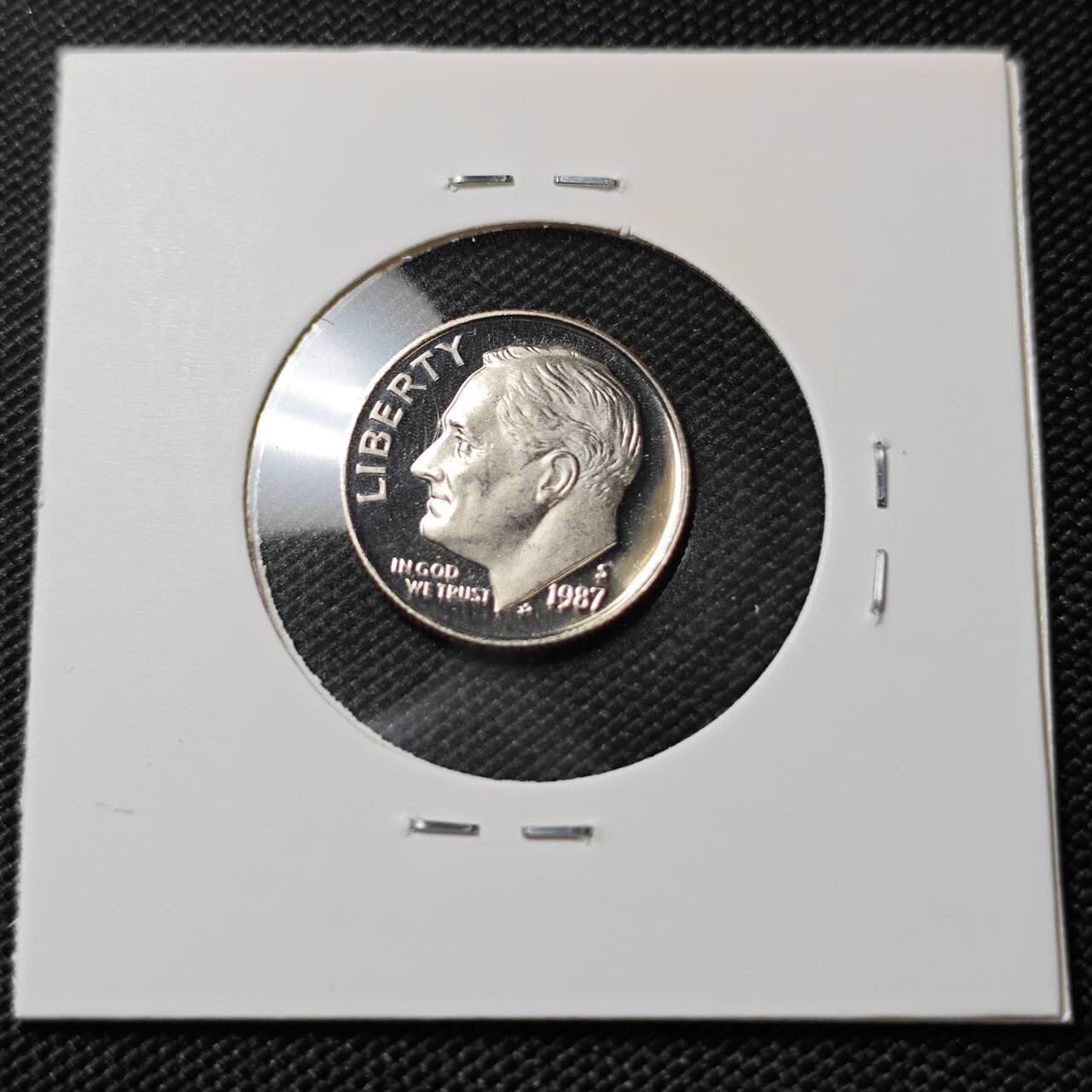 KK钱币收藏小铺  第390期  2月预留时间 周末发货  1987美国10分精制币