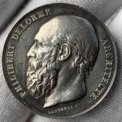 掌中浮雕-藏着的欧洲第051场 - 法国里昂建筑师协会银章，30mm，15.19g