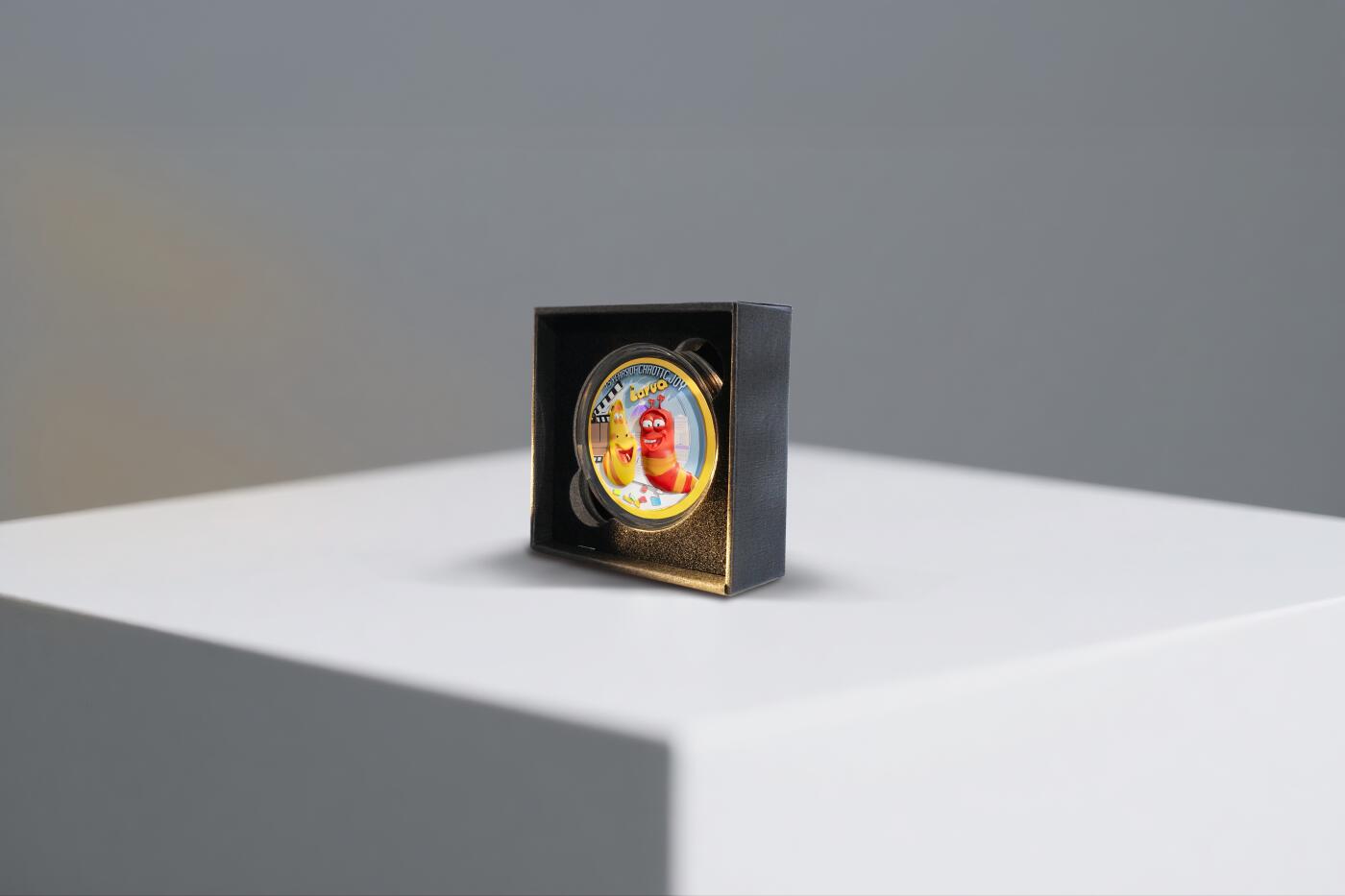 CSIS-GREAT评级精品钱币拍卖第三百三十六期 爆笑虫子双面超高浮雕彩色铜章 带盒证