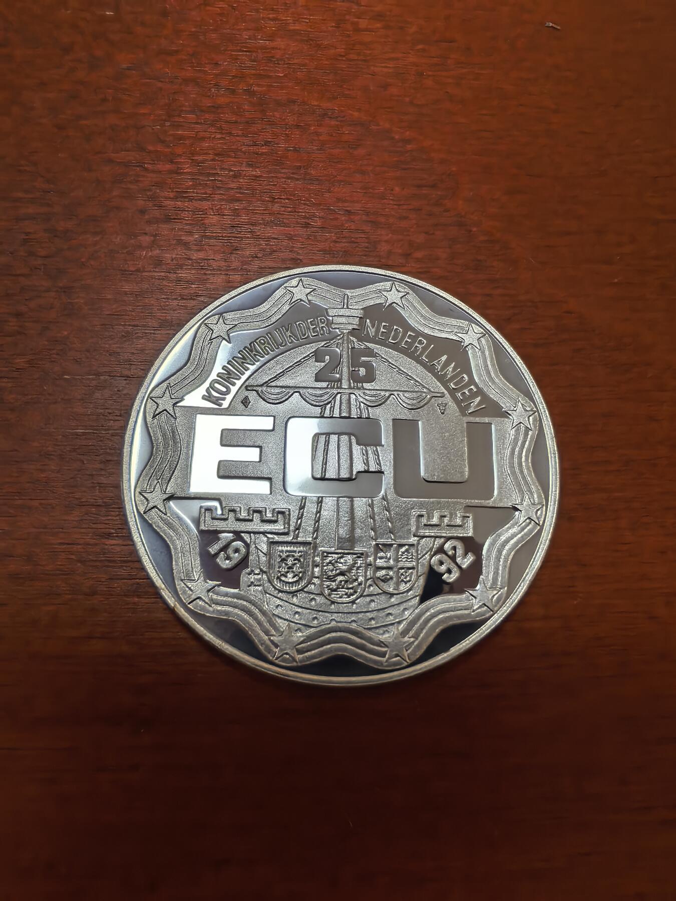 长老汇蛇年精选第九十六场拍卖 1992荷兰皇家访问荷属安的列斯群岛25埃居精制银币，25克925银，3万枚