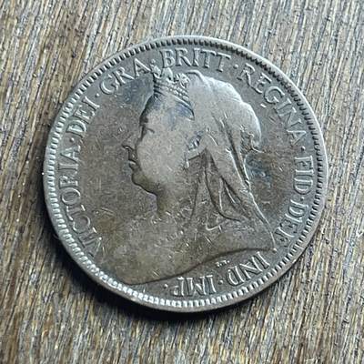 【本场4.12号发货】★第145加场★精品硬币 套币专场 不寄存，200包邮。不满200元，支付5元运费。《接受代拍 代送NGC评级》 - 53【无寄存】1897 披纱 维多利亚 半便士 铜币