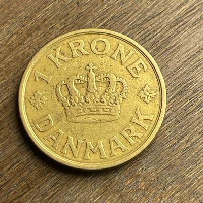 【本场4.12号发货】★第145加场★精品硬币 套币专场 不寄存，200包邮。不满200元，支付5元运费。《接受代拍 代送NGC评级》 - 71【无寄存】1924 丹麦 皇冠 1马克 铜币