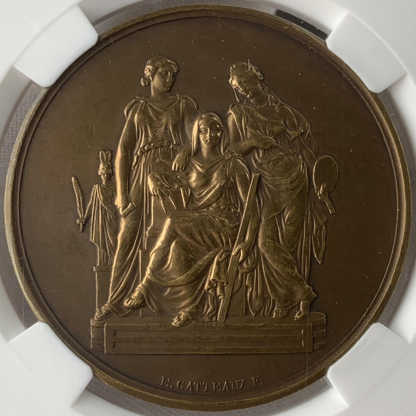 掌中浮雕-藏着的欧洲第051场 法国建筑射击铜章，50mm