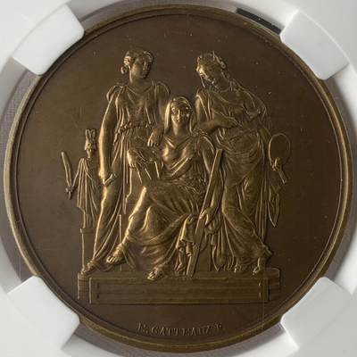 掌中浮雕-藏着的欧洲第051场 - 法国建筑射击铜章，50mm