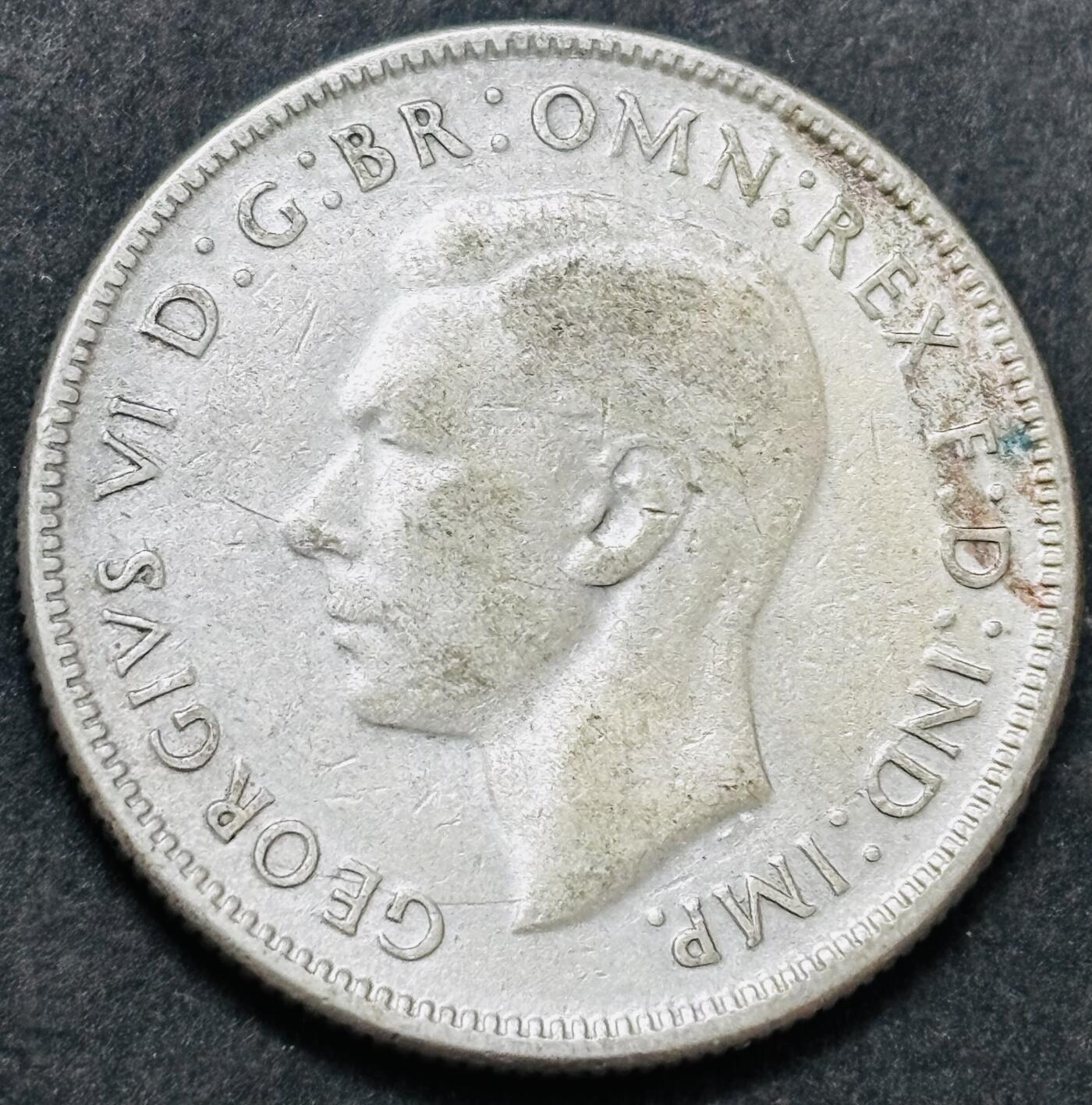 文馨钱币收藏 2026新年第五场（第 291 场）【长期接代拍品】 1946 年英属澳大利亚乔治六世 1 佛罗琳银币，11.3 克 500 银，折合银价 11.3×0.5×25=141.25